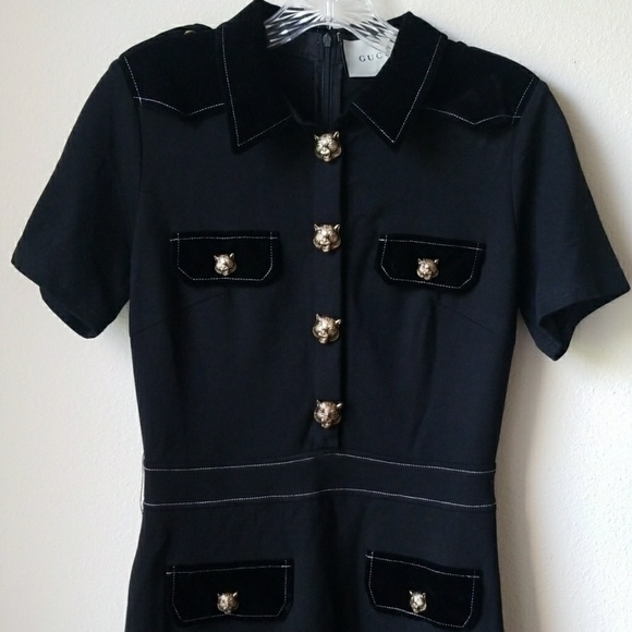 gucci tiger button up